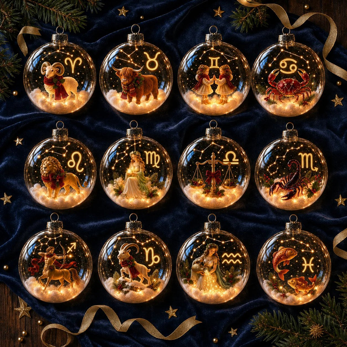 Lighted Zodiac Christmas Ornament