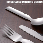 4-in-1 Foldable Camping Cutlery Set Made of Stainless Steel