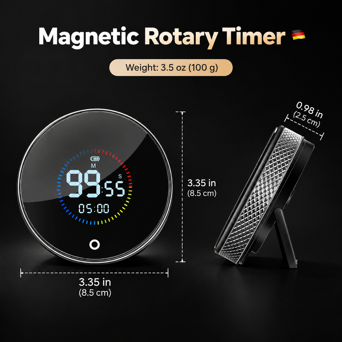 Magnetic Productivity Timer – Rechargeable Countdown Timer for Work & Study