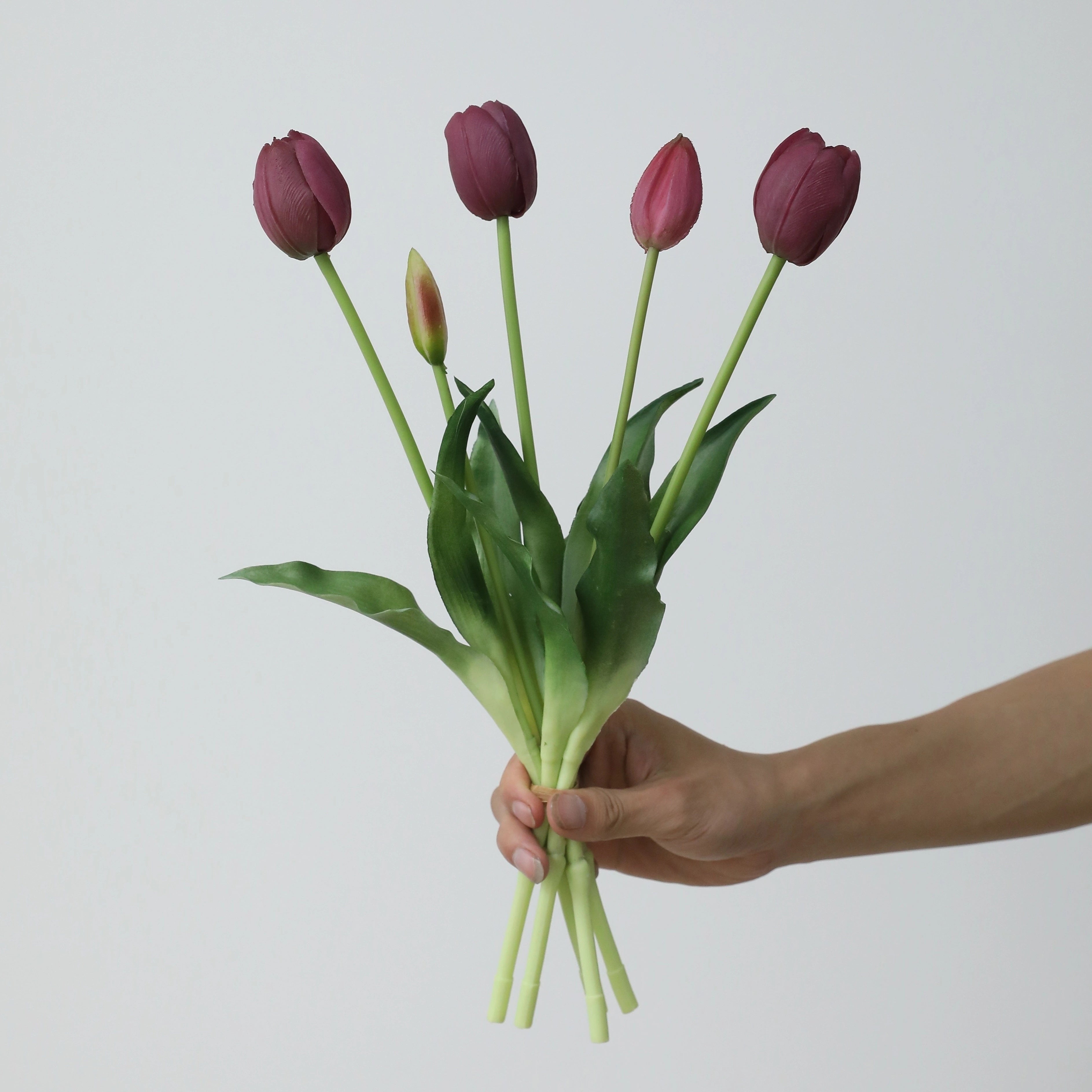 Artificial Tulips 15pcs Mixed Color – UV-Resistant Wedding Bouquet Flowers