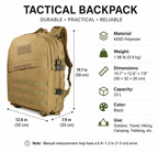 22L Tactical Backpack for Hiking Camping Travel Outdoor
