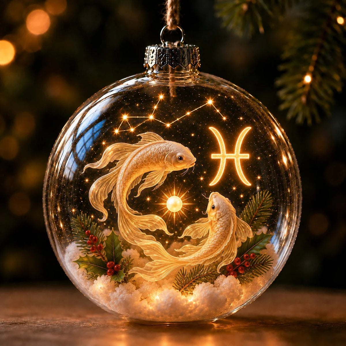 Lighted Zodiac Christmas Ornament