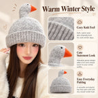 Funny Goose Head Knitted Beanie Hat for Fall and Winter