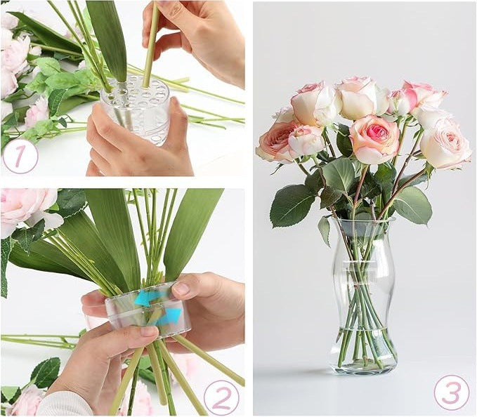Spiral Ikebana Stem Holder for Flower Arrangement Set of 2