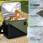 Insulated Cooler Tote with Digital Temperature Display & Shoulder Strap