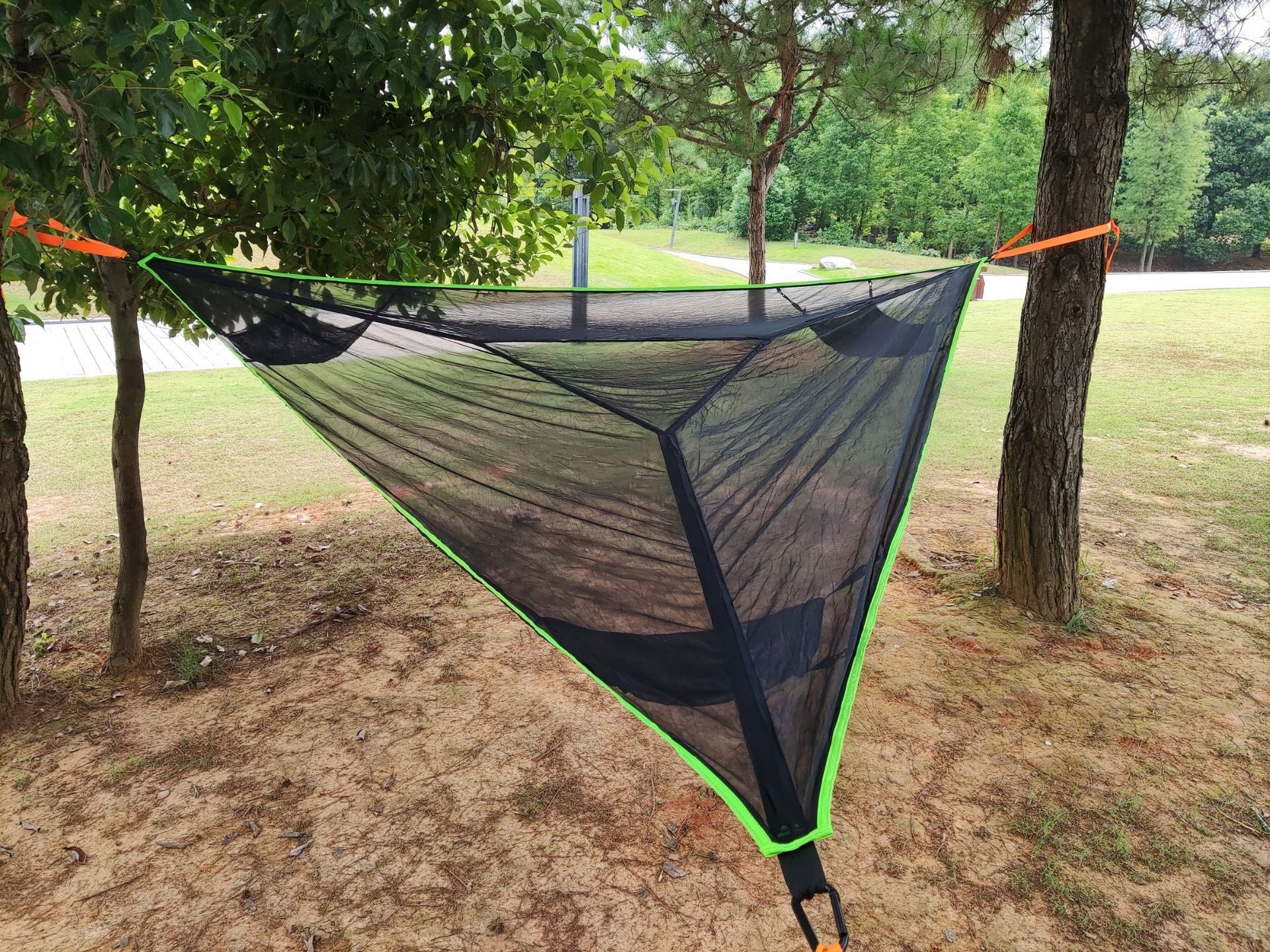 Triangle Camping Hammock with Straps, Portable Outdoor Mesh Hammock