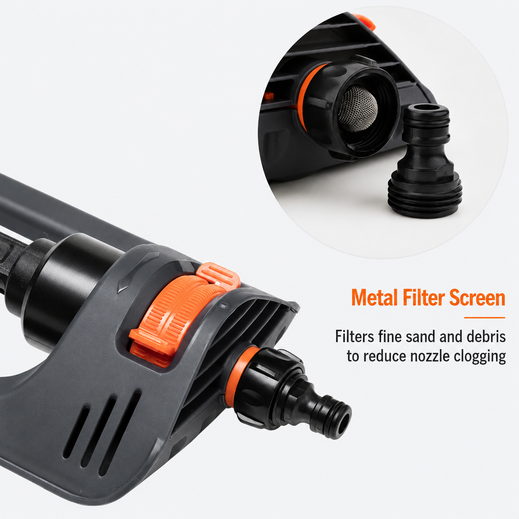 19-Hole Oscillating Lawn Sprinkler for Garden Yard Watering