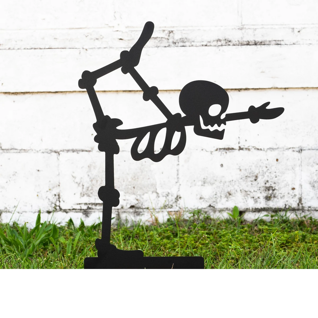 6-Piece Halloween Skeleton Yard Stakes Set - Outdoor Lawn Decorations