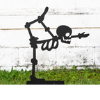 6-Piece Halloween Skeleton Yard Stakes Set - Outdoor Lawn Decorations