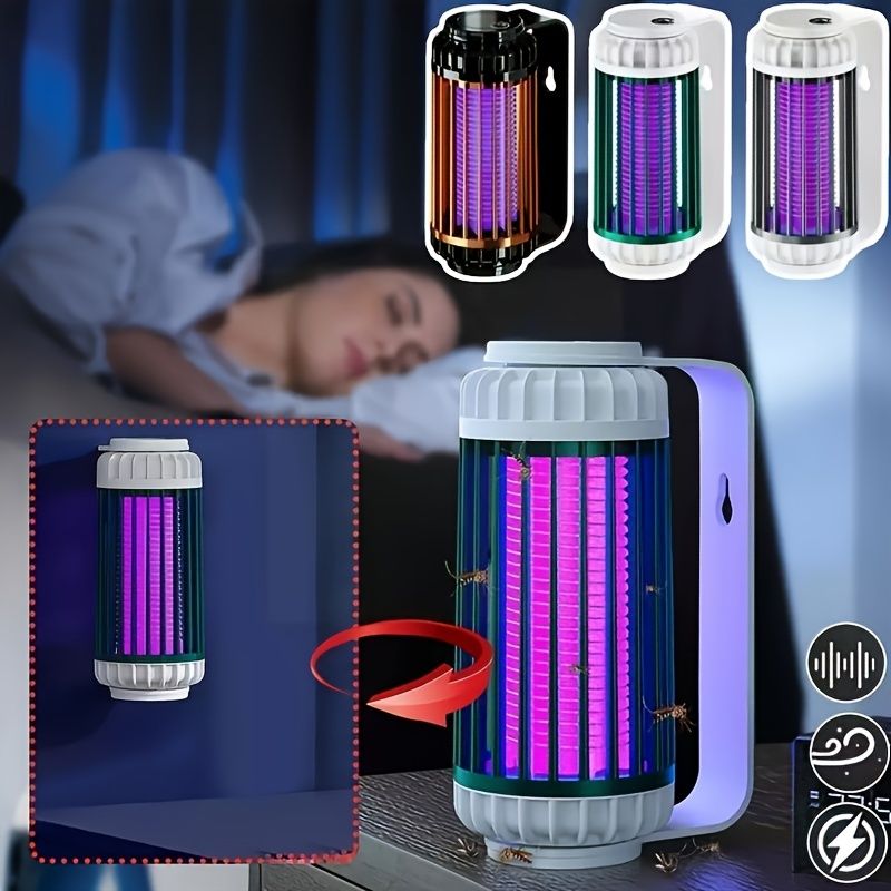 Electric Rechargeable Mosquito Killer Lamp with UV Light - Effective Bug Trap for Home Pest Control