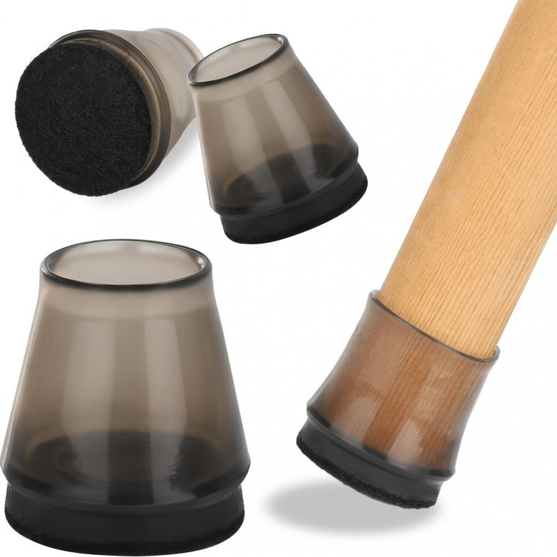 Chair Leg Protectors with Felt Bottom, Reusable Furniture Leg Covers