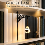 Halloween Ghost Bookshelf Lamp, Warm White Cordless Decorative Light