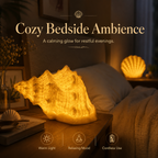 2-Piece Coastal Seashell & Conch Night Light Set