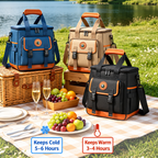 Insulated Cooler Bag for Picnics, Camping & Travel