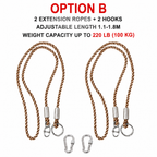 Outdoor Swing Accessories, Extension Rope Kit with Hooks for Tree Swings