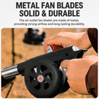Hand Crank BBQ Blower for Charcoal Grill, Portable Fire Starter Tool