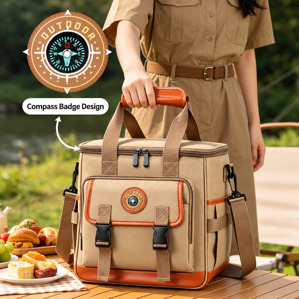 Insulated Cooler Bag for Picnics, Camping & Travel