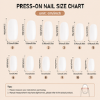 White French Tip Press-On Nails – 24-Piece Short Square Set