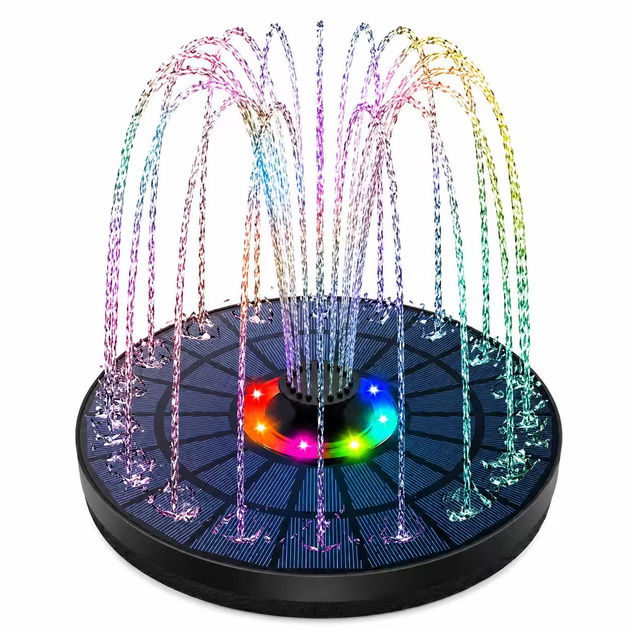 Floating Solar Water Fountain For Outdoor Garden Decoration