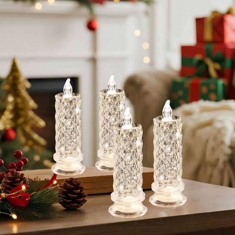 Acrylic LED Flameless Candle with Color-Changing Lights