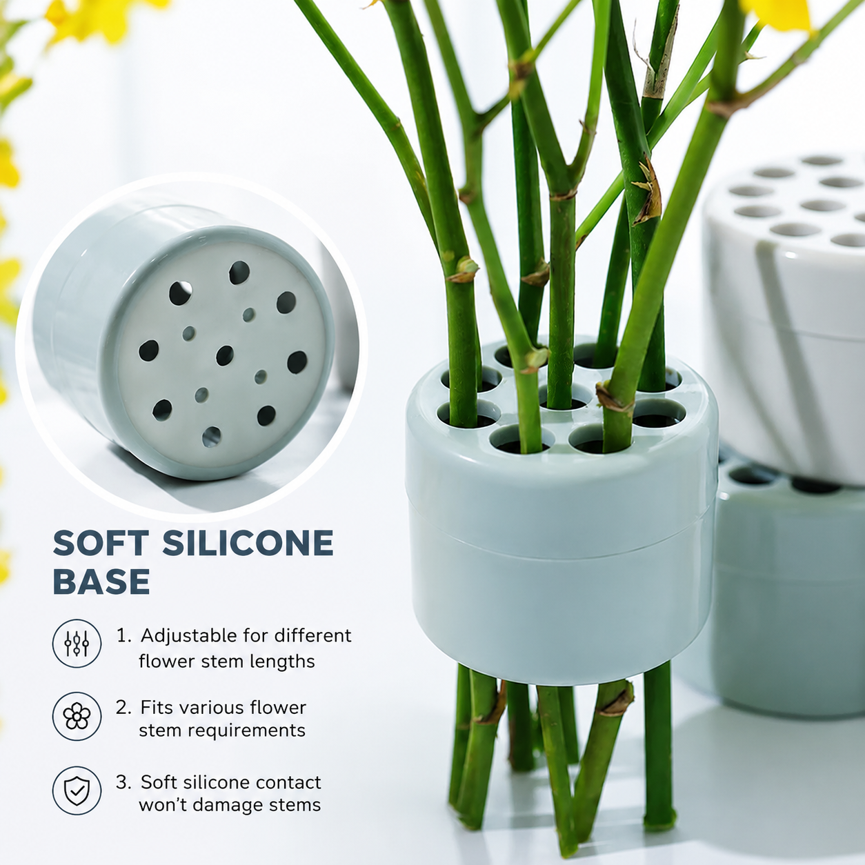 Spiral Ikebana Stem Holder for Flower Arrangement Set of 2