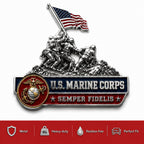 U.S. Marine Corps Semper Fidelis Car Emblem Metal Badge