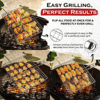 Stainless Steel BBQ Grill Basket with Locking Handle