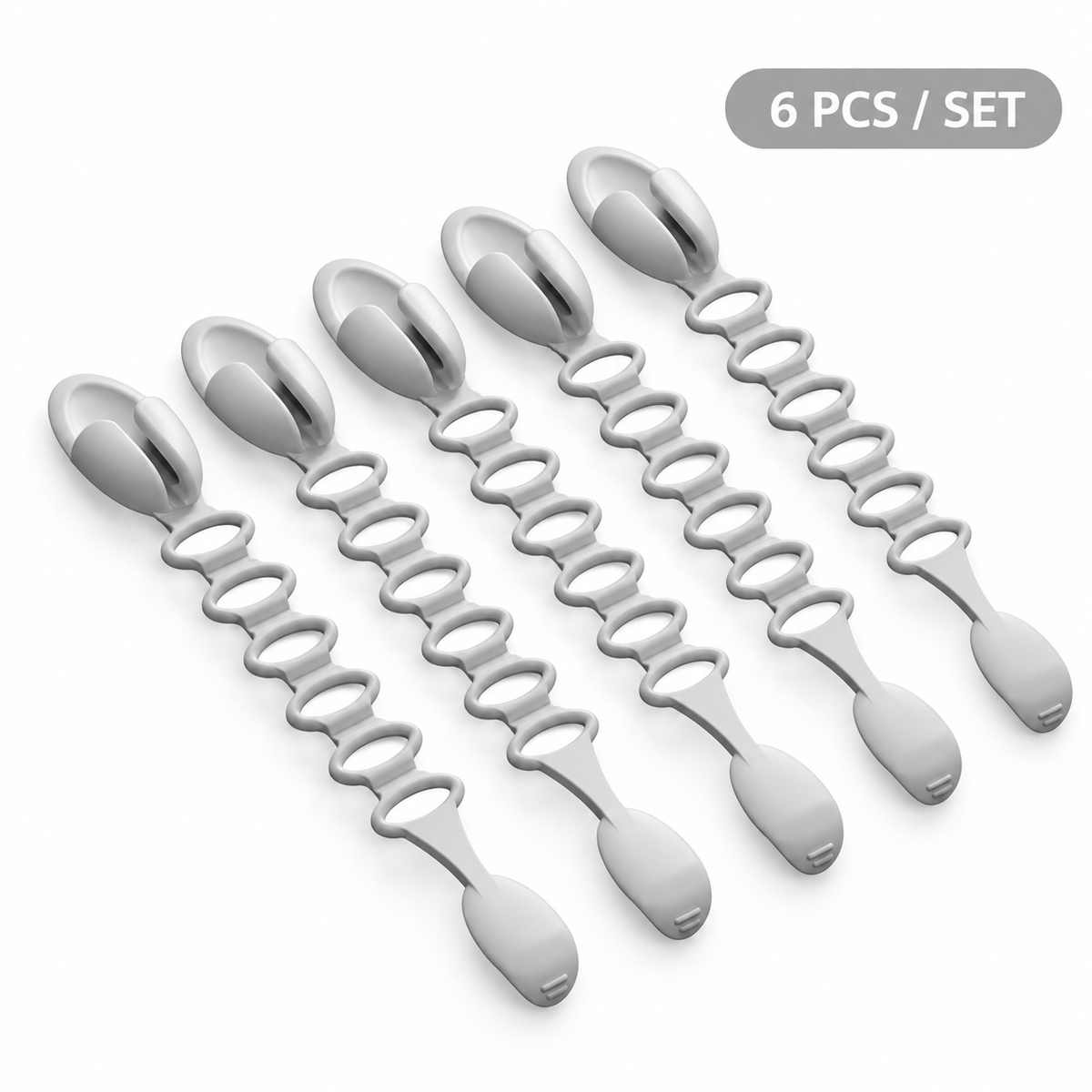 6-Pack Silicone Christmas Garland Hangers with Hooks