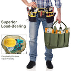 Garden Tool Organizer Tote Bag with Multiple Pockets
