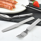 4-in-1 Foldable Camping Cutlery Set Made of Stainless Steel