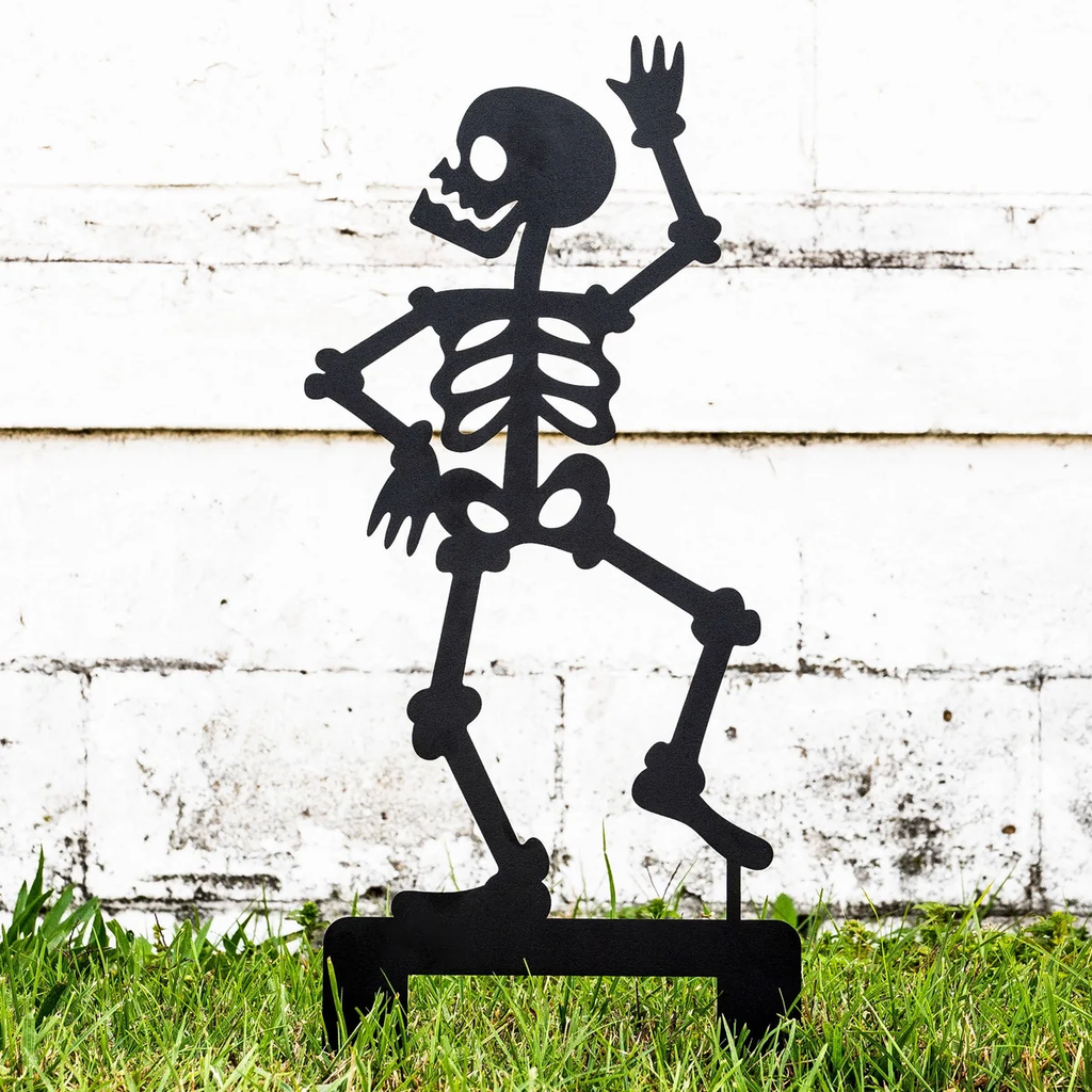 6-Piece Halloween Skeleton Yard Stakes Set - Outdoor Lawn Decorations