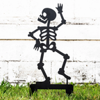 6-Piece Halloween Skeleton Yard Stakes Set - Outdoor Lawn Decorations