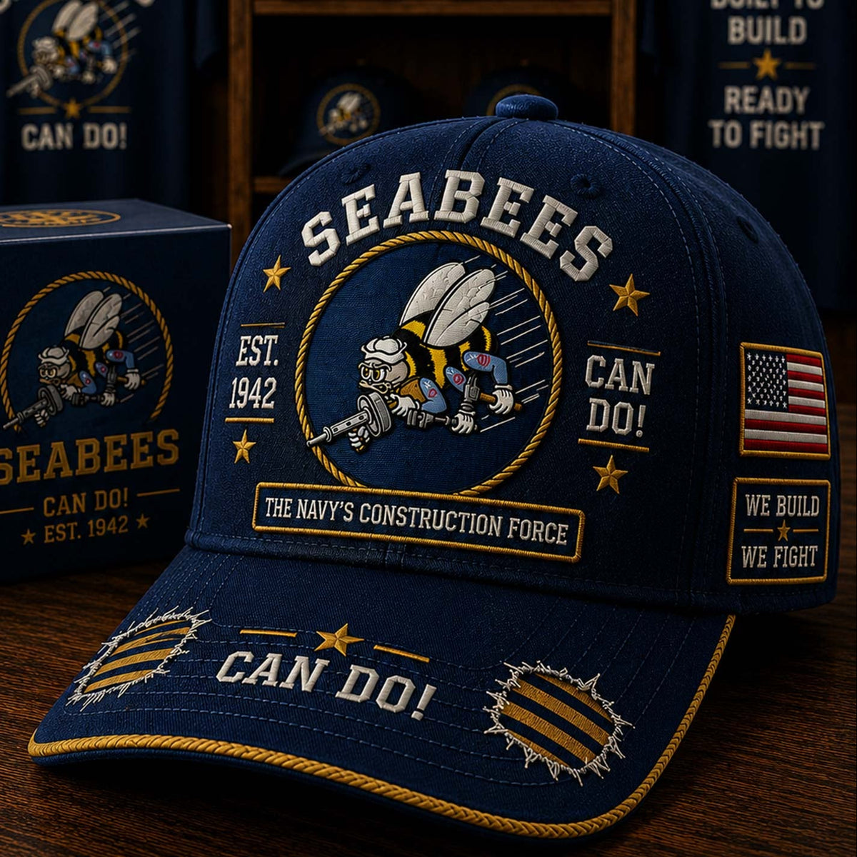 Seabees Patriot Cap