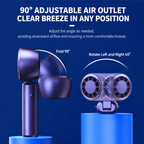 Portable Double-Cooler Handheld Fan with 5 Speeds for Travel Use