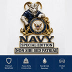 US Navy Bill the Goat Non Sibi Sed Patriae Car Emblem Metal Badge