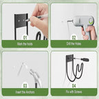 Wall Mounted Garden Hose Holder for Outdoor Hose Storage