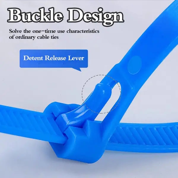 Reusable Nylon Cable Ties 200 Pack Self Locking Zip Ties