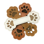 3 Pack Leather Magnetic Bookmark Clips Cat and Dog Paw Design