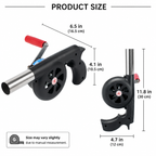 Hand Crank BBQ Blower for Charcoal Grill, Portable Fire Starter Tool
