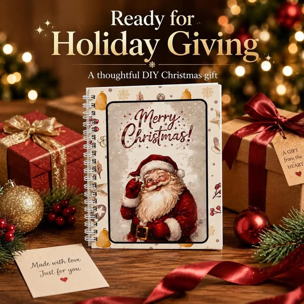 Christmas Gift Card Book – DIY Spiral-Bound Christmas Gift Card Holder Book