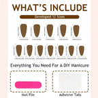 Red Ombre Press-On Nails – Short Almond Glossy Gradient Nails