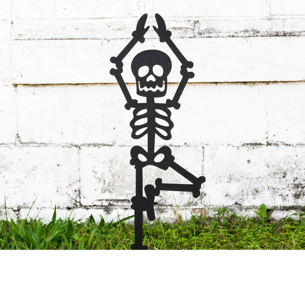 6-Piece Halloween Skeleton Yard Stakes Set - Outdoor Lawn Decorations