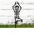 6-Piece Halloween Skeleton Yard Stakes Set - Outdoor Lawn Decorations