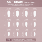 Silver 3D French Long Teardrop Press-On Nails, 24 Pcs + Glue