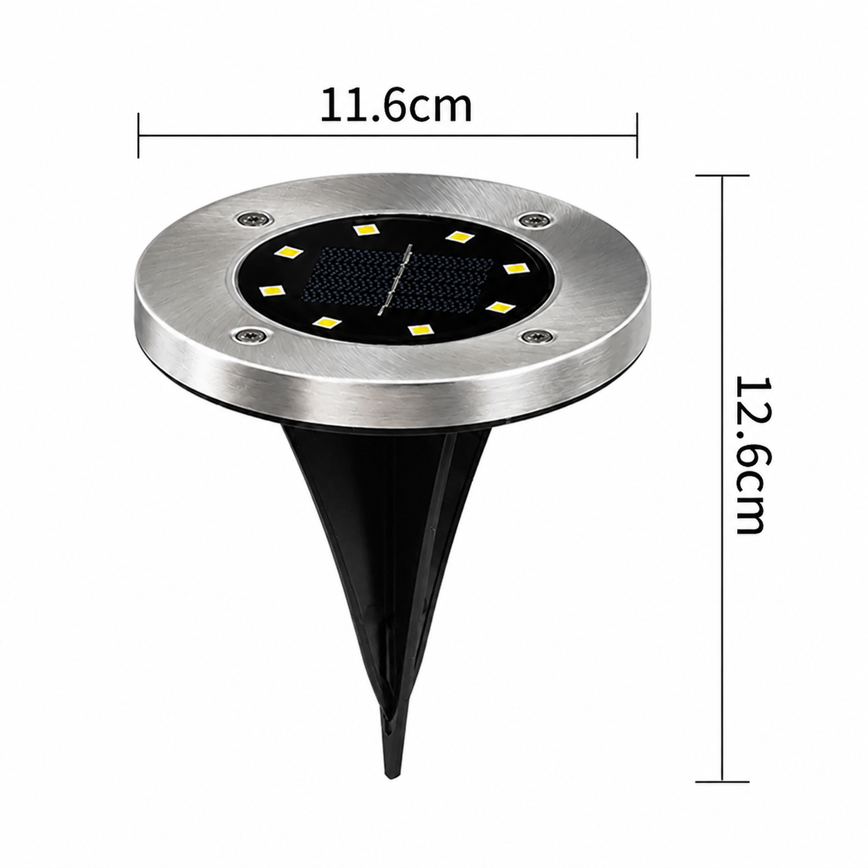 4 Pack Solar Ground Lights – 8 LED Waterproof Outdoor Solar Pathway & Garden Lights