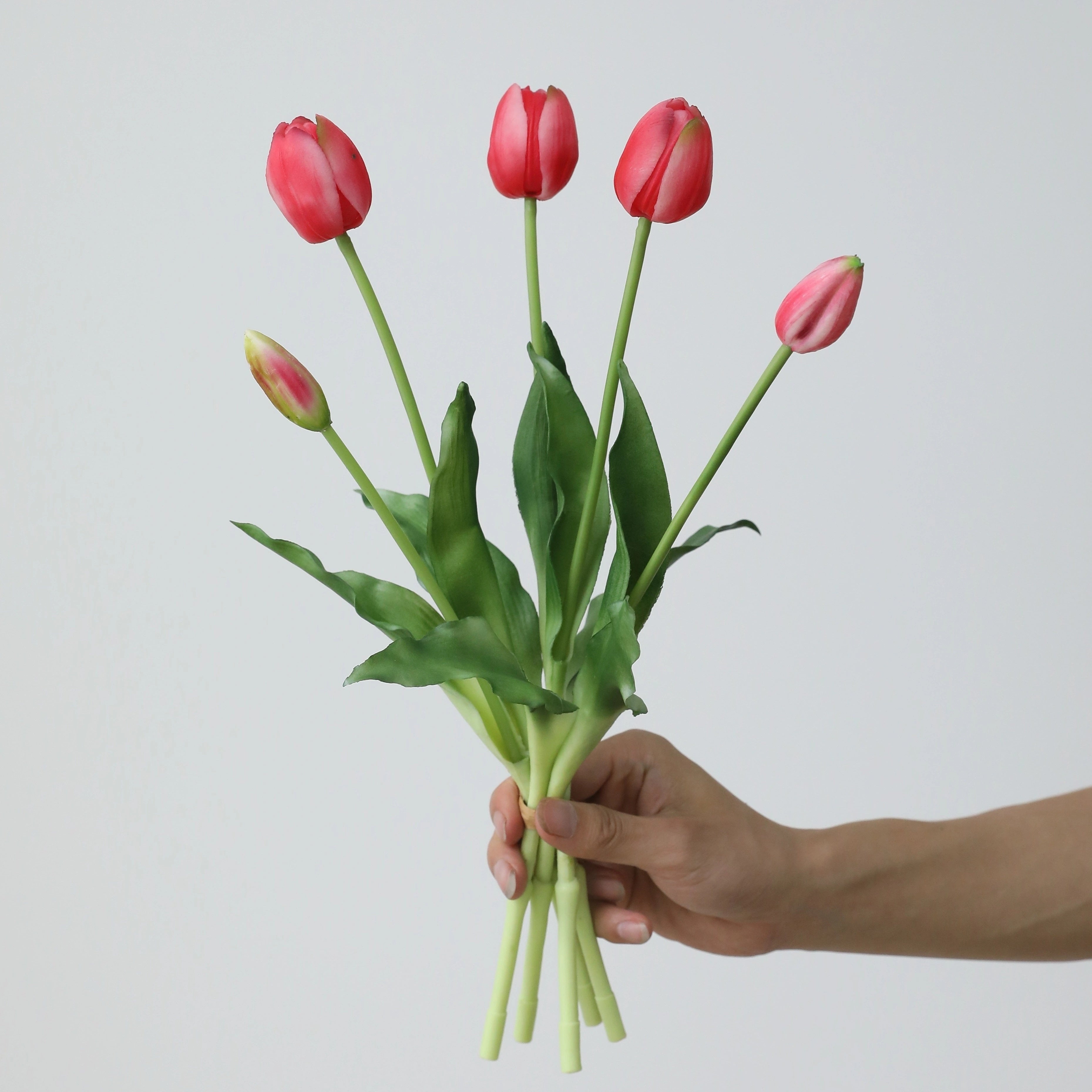 Artificial Tulips 15pcs Mixed Color – UV-Resistant Wedding Bouquet Flowers