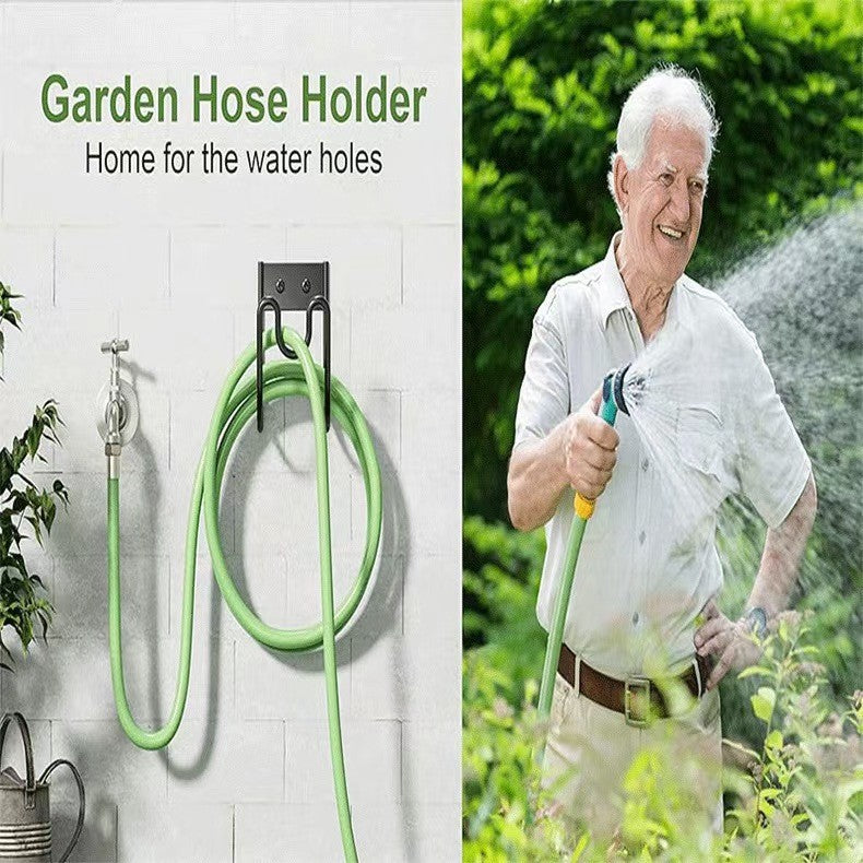 Wall Mounted Garden Hose Holder for Outdoor Hose Storage