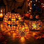 Halloween Pumpkin Light USB Powered Jack O Lantern Lamp for Table Decor