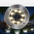 4 Pack Solar Ground Lights – 8 LED Waterproof Outdoor Solar Pathway & Garden Lights
