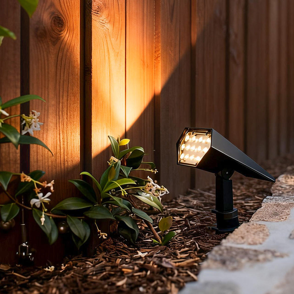 Flood Spike Light Adjustable Solar Spotlight with Cool White & Warm White Modes